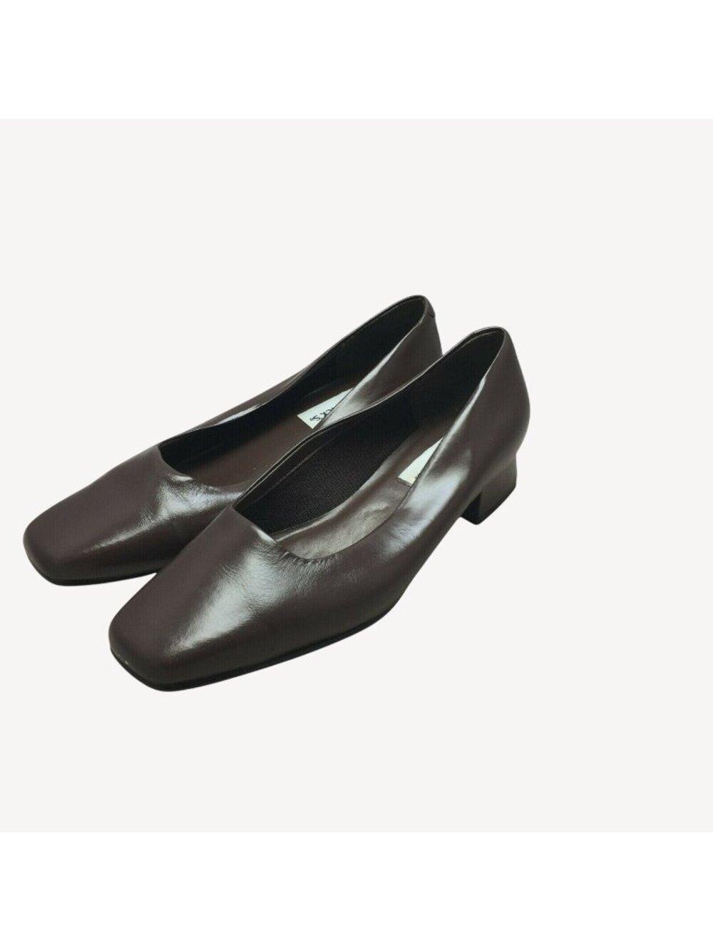 Chadwicks Womens Brown Square Toe Low Heel Pumps Size 9.5